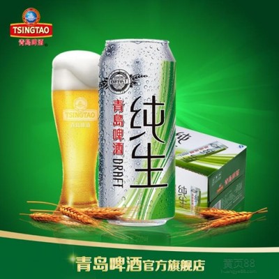 青岛啤酒纯生500ml12听/箱德国进口麦芽啤酒